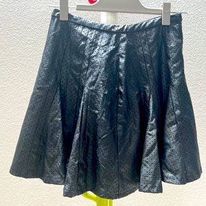 Renvy black faux leather skirt size S